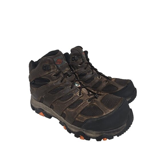Merrell Other - MERRELL Mens MOAB 2 VERTEX MID WATERPROOF Comp Toe Work Boots J19483W Brown 11W